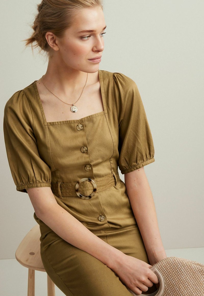 Damen Kleider | Next TIE WAIST Jumpsuit camel neutral/ocker - CW82565 Damen Kleider | Next TIE WAIST Jumpsuit camel neutral/ocker - CW82565