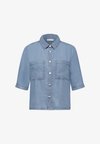 KURZARM BLUSE IM WASHED-LOOK - Chemisier - light blue soft wash