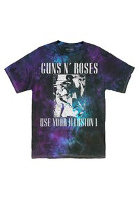 Paradiso Clothing GUNS N ROSES USE YOUR ILLUSION MONOCHROME DIP DYE WASH - Print T-shirt - blue
