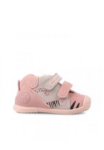 Scarpe Biomecanics Rosa - Tomaia In Tessuto, Suola In Fibra Vegetale, Chiusura A Strappo