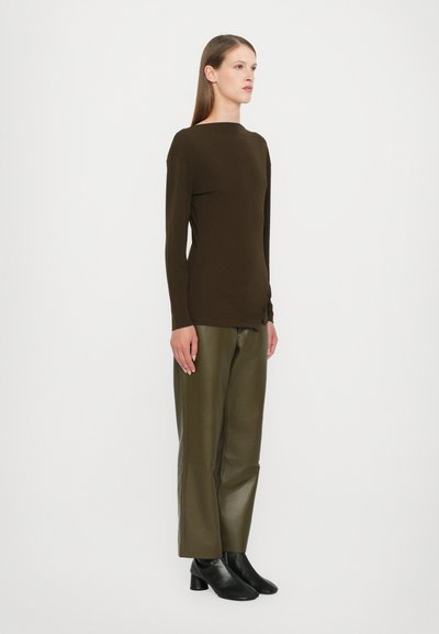 CLOSED SLIT LONGSLEEVE - Pikkade varrukatega topp - marsh green