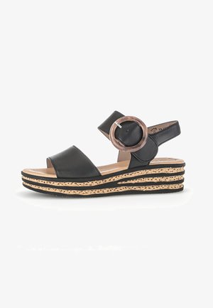 44.550 - Sandalen met plateauzool - schwarz