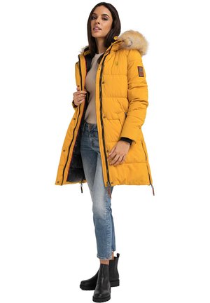 HALINA - Wintermantel - yellow
