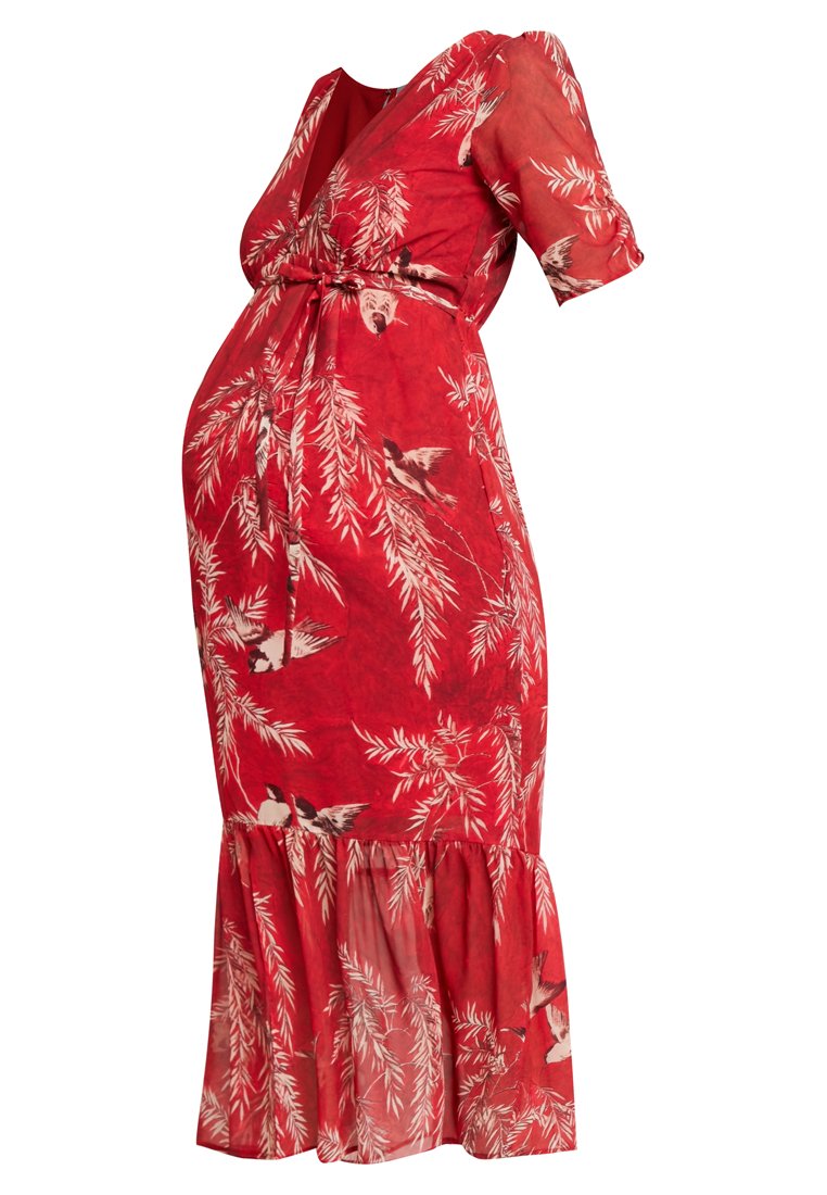 Hope & Ivy Maternity Maxi-jurk rood Hope & Ivy Maternity Maxi-jurk rood