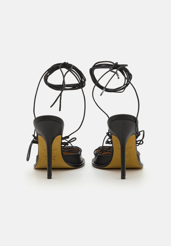 LACED LETTERING - Platform sandals - nero2