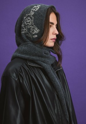 Stradivarius, RHINESTONE BALACLAVA - Cagoule - dark grey