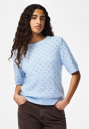 Pieces PCLELOU O NECK - Svetrík - cashmere blue