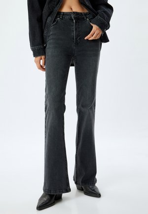 Flared Jeans - black