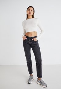 Gina Tricot SOFT TOUCH CROPPED TOP - Top s dlhým rukávom - pristine