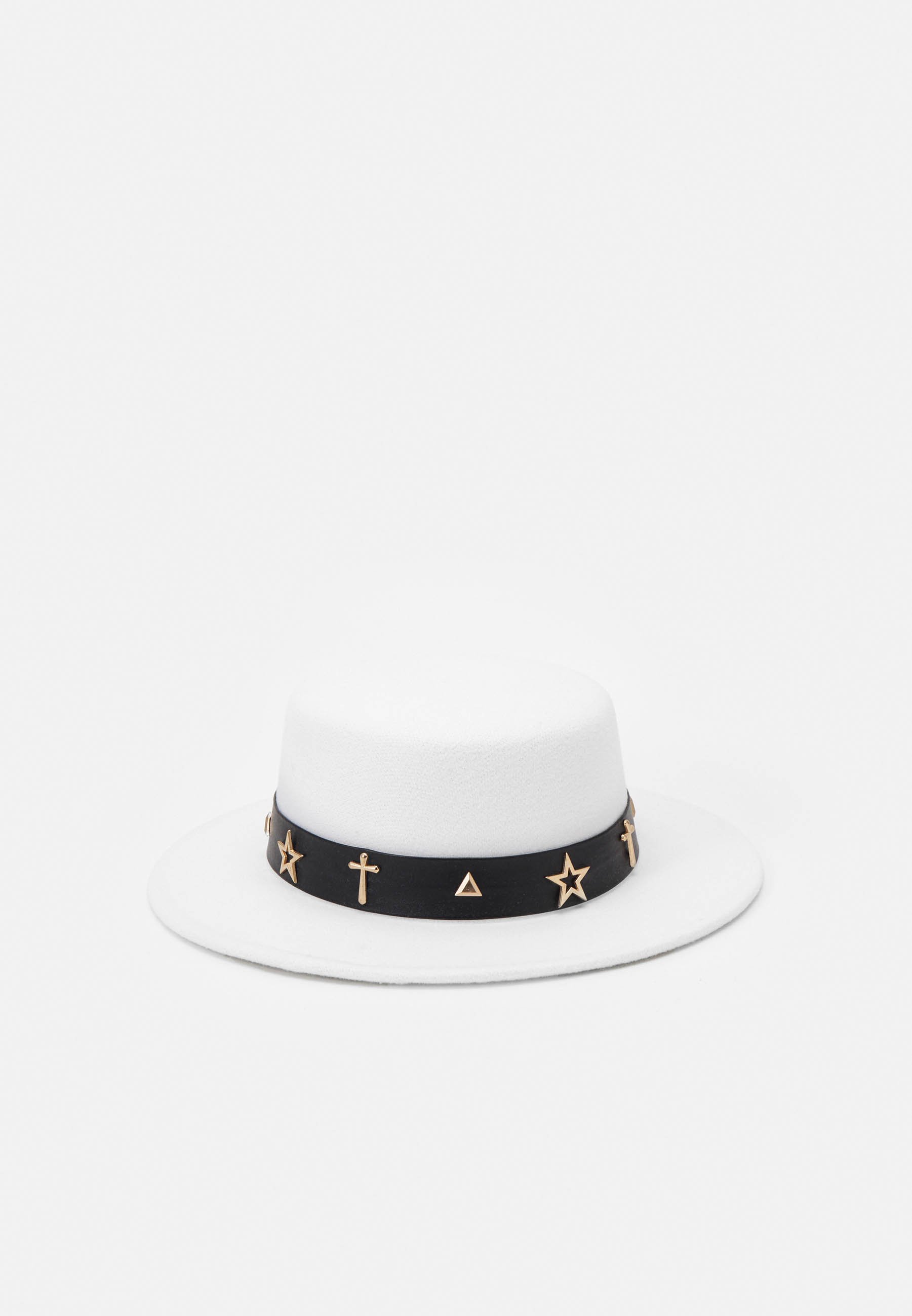 Uncommon Souls STUDDED BOATER HAT 