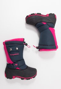 KangaROOS - BEAN II - Stivali da neve  - dark navy/daisy pink Immagine in miniatura 1