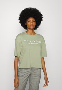 Marc O'Polo ROUND NECK - T-shirt estampada - breezy mint