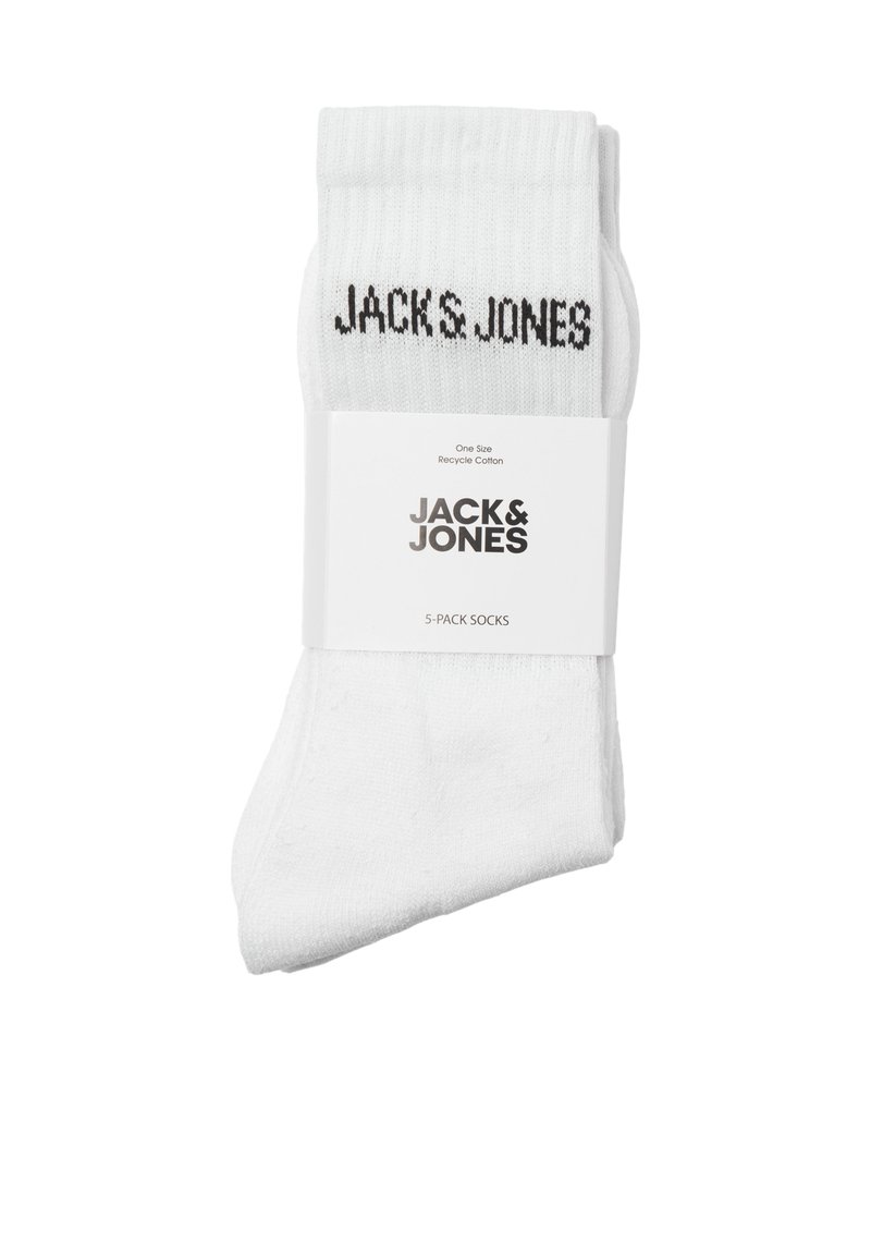 Jack & Jones Jacpride Calze Uomo A Righe – 5 Paia – Bianco – Taglia Unica