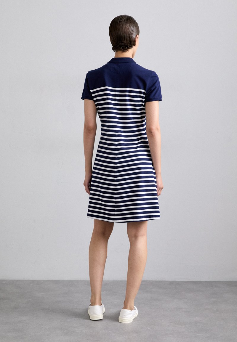 polo ralph lauren hunter navy short sleeve day dress Lauren Ralph Lauren COTTON BLEND POLO DRESS - Jumper dress - navy/relic gold/dark blue