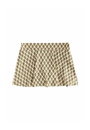 Pludmales piederums - khaki green cream foil woodblock
