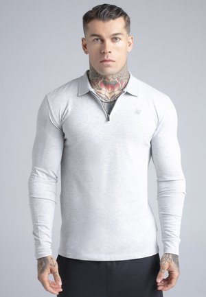 LS ZIP  - Polo - grey marl