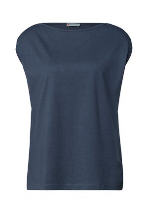 Street One, BASIC SHIRT WITH BOAT NECKLINE, niebieskoszary