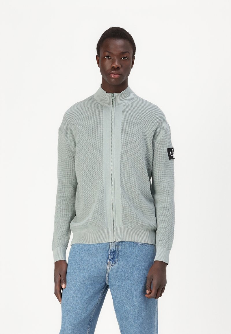 Calvin Klein Jeans CORE BADGE ZIP THROUGH - Gilet - slate gray