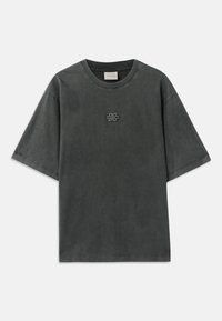 BOXY EMBROIDERED - Apdrukāts T-krekls - vintage black