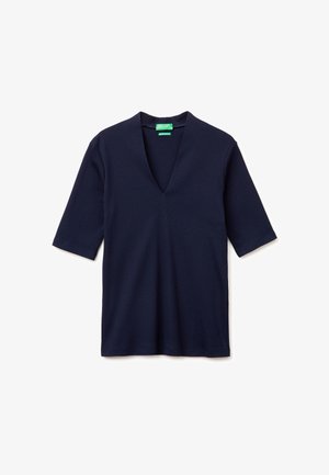 United Colors of Benetton, SLIM FIT T-SHIRT IN LONG FIBER .. - T-Shirt basic - blue