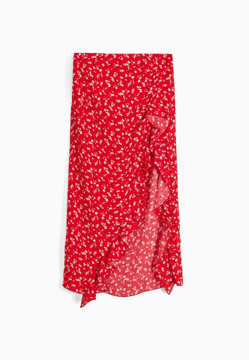 Bershka A-lijn rok rood Bershka A-lijn rok rood