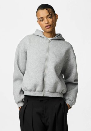 PCBUCUBA REISSVERSCHLUSS  - Felpa con cappuccio - light grey melange