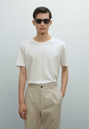 SHORT SLEEVE MERCERISED - T-Shirt basic - beige