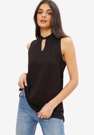 Friends Like These TWIST NECK SLEEVELESS - REGULAR FIT - Pusero - black