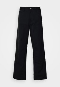 DOUBLE KNEE PANT - Stoffhose - black