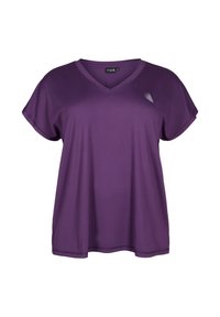 Active by Zizzi LOCKERES V-AUSSCHNITT - T-Shirt basic - purple pennant