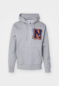 CLUB - Sweat zippé - dark grey heather/light smoke grey