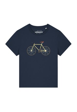 watapparel, YELLOW BIKE - T-shirt print - french navy