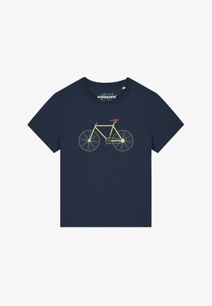 watapparel, YELLOW BIKE - T-shirt print - french navy