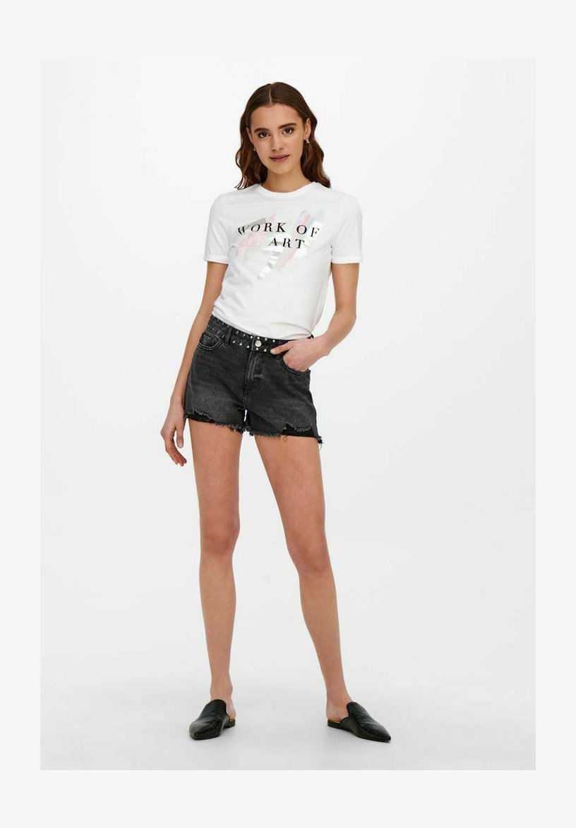 Only Onljanie Maglietta Donna S/S Top Box Jrs - Nero, Taglia S - Girocollo E Maniche Corte