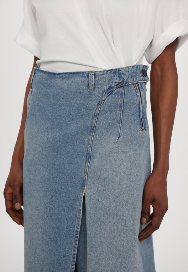 WRAP DETAIL SKIRT - Denim skirt4