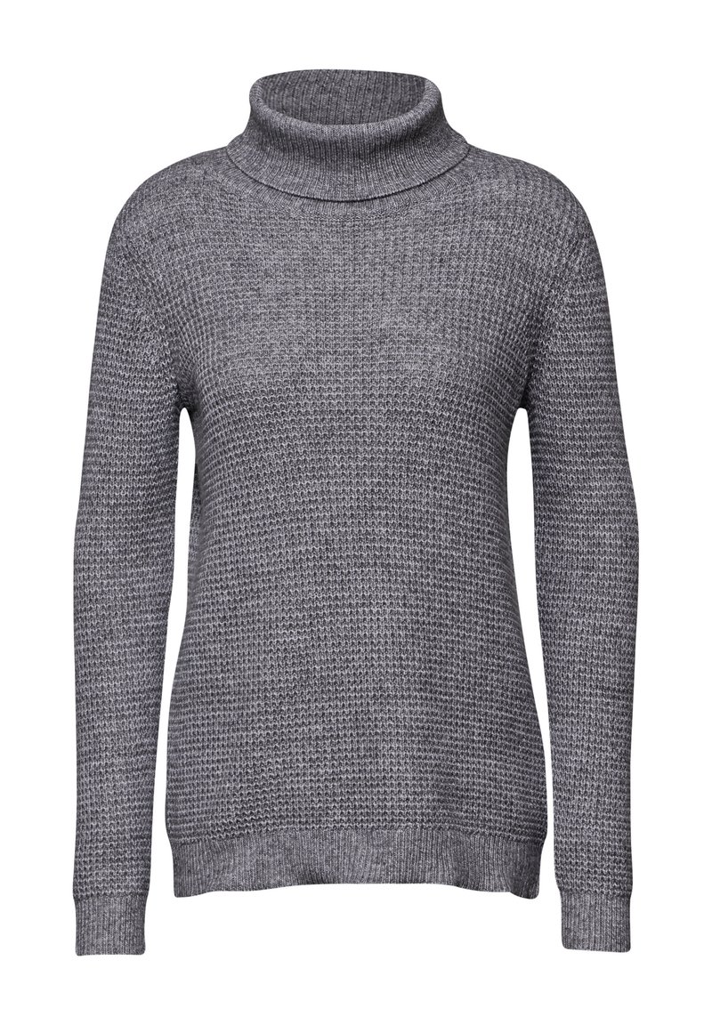 Cecil SOFTER ROLLKRAGEN Strickpullover grau/grau-meliert