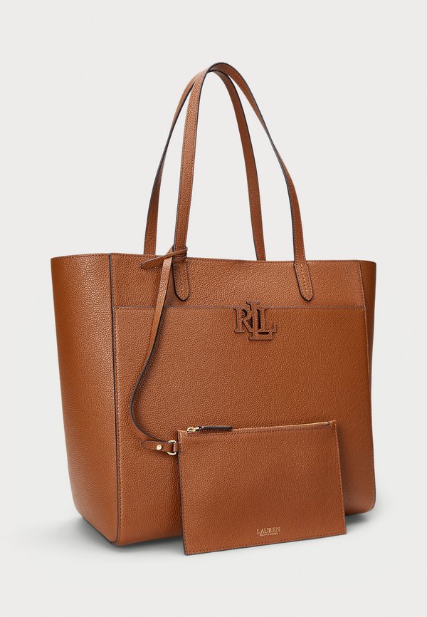 PEBBLED LEATHER LARGE CAMERYN TOTE BAG - Tote bag - lauren tan2