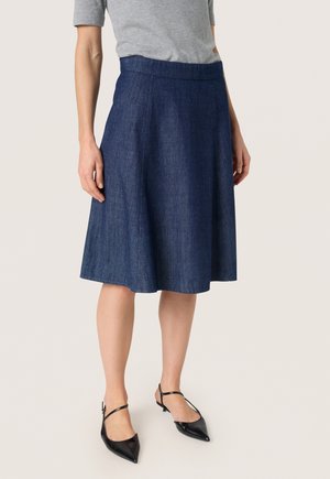 Soaked in Luxury A-line skirt - dark blue denim