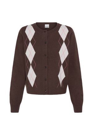 ICHI, IHFOLEY CA - Gilet - coffee bean harlequin