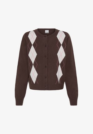 ICHI, IHFOLEY CA - Gilet - coffee bean harlequin