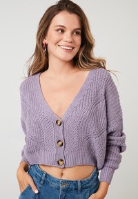 LELA REGULAR FIT - Strickjacke - lilac