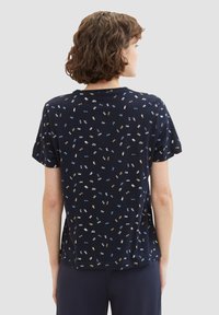 TOM TAILOR 2ER-SET RUNDHALS KURZARM - T-Shirt print - dunkelgrün