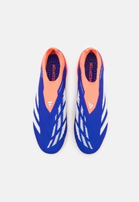 adidas Performance PREDATOR ELITE LACELESS FIRM GROUND - Kemény talajra készült futballcipő - lucid blue/footwear white/solar red