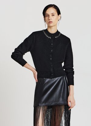 Calliope COLLO STRASS - Cardigan - ultrablack