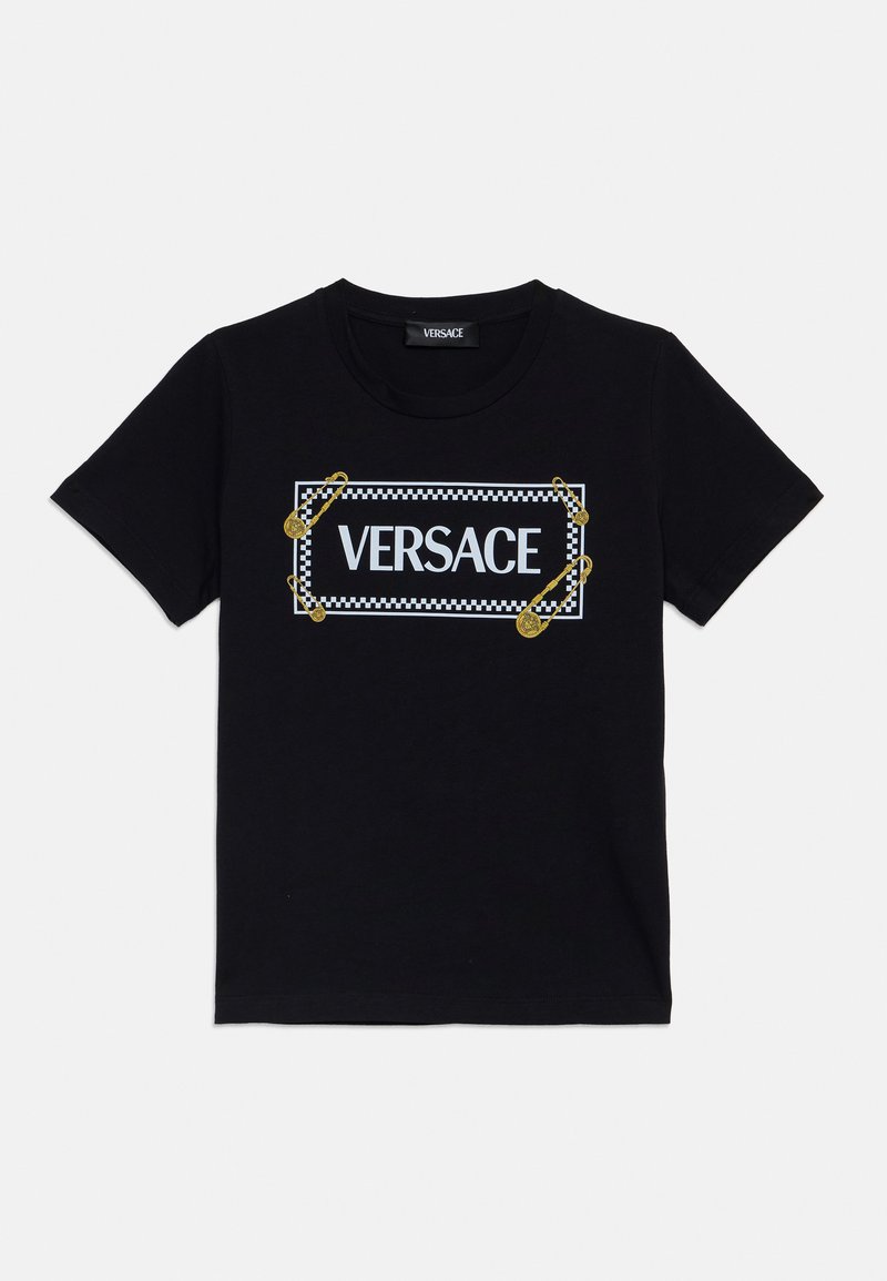Versace - 90S VINTAGE LOGO UNISEX - Camiseta estampada - black/ivory gold-coloured, Ampliar