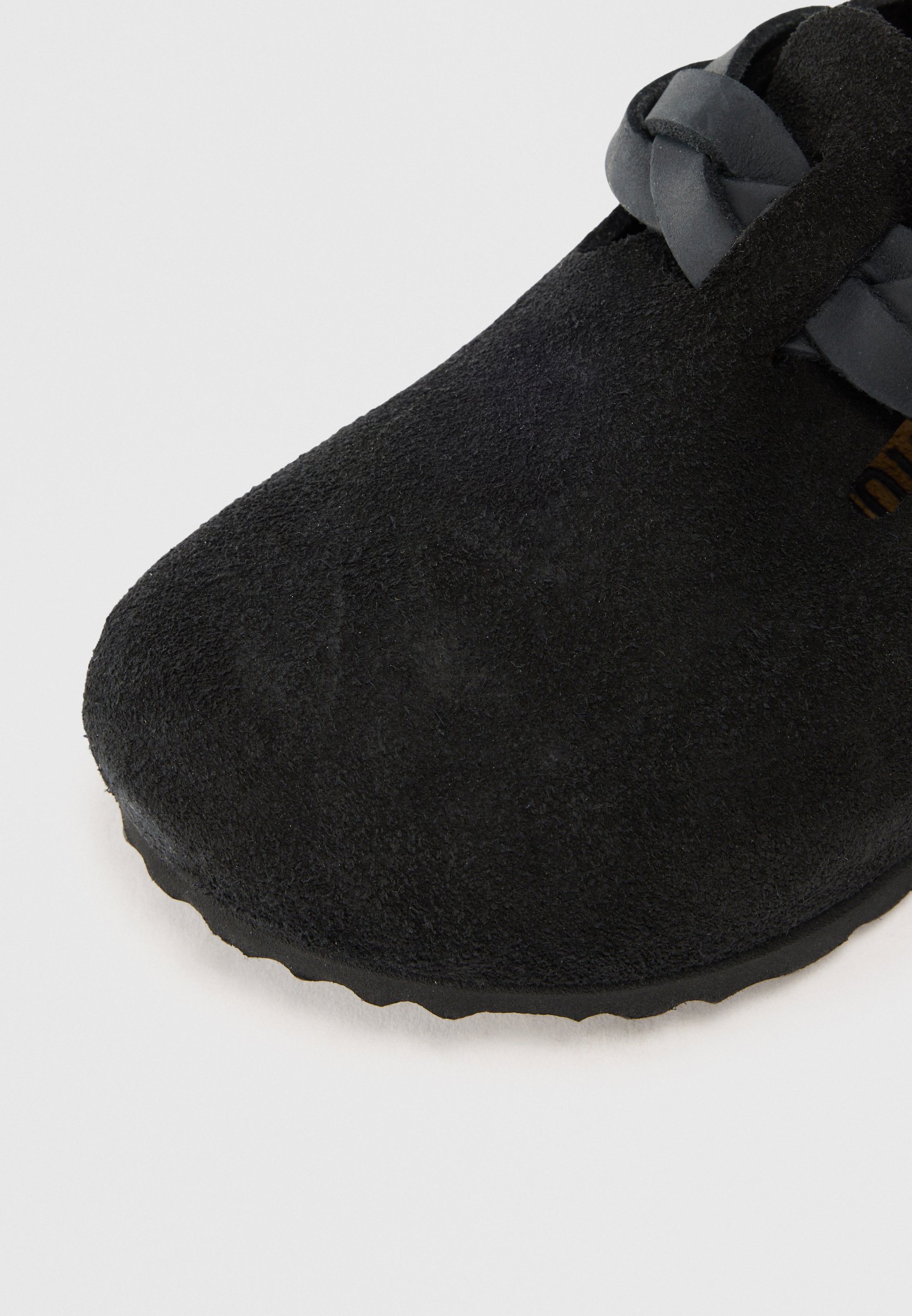 Birkenstock BOSTON BRAIDED LEOI/LEVE BLACKS - NARROW - Mules