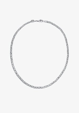 Silberkettchen mit einem gedrehten Seil-Design. Glatte Oberfläche und sicherer Karabinerverschluss. Misst ca. 45 cm in der Länge.