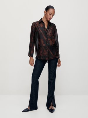 PRINTED - Button-down blouse - bordeaux