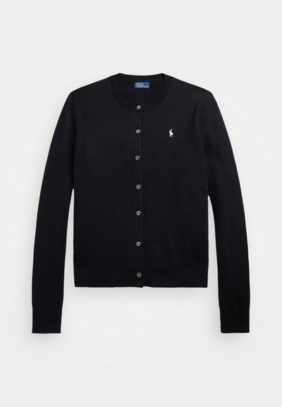 Polo Ralph Lauren PIMA COTTON LONG SLEEVE CARDIGAN - Cardigan - black