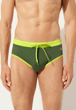 Calzedonia Slip de bain - grun palm green lemon green